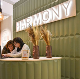 Stand van Harmony in stijl vervlogen jaren