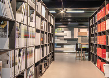 In het Design en Inspiratie Center is ook een heuse bibliotheek aanwezig met de nodige documentatie